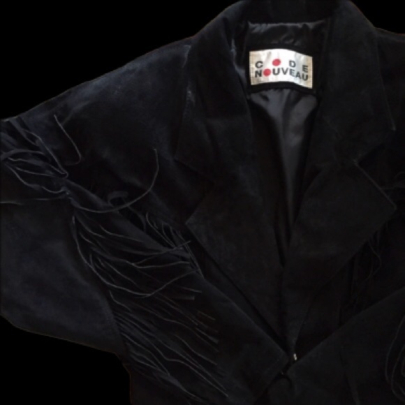Vintage code nouveau suede fringe jacket - Picture 5 of 5